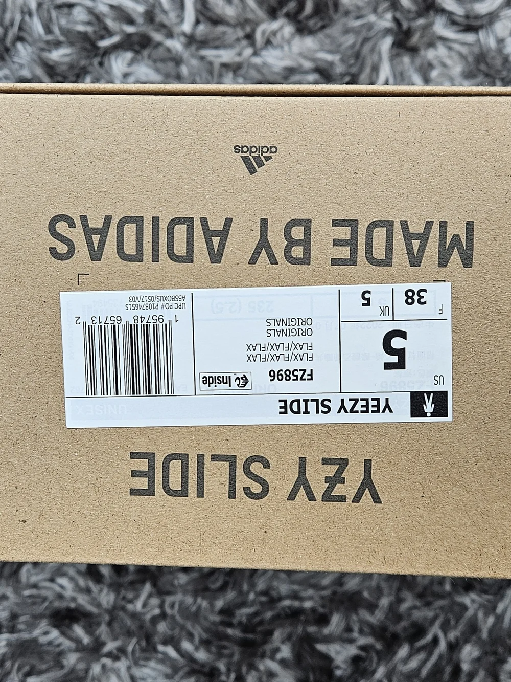 Yeezy Slide Flax Size 5